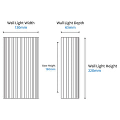 Orville Travertine Reeded Up/Down Wall Light