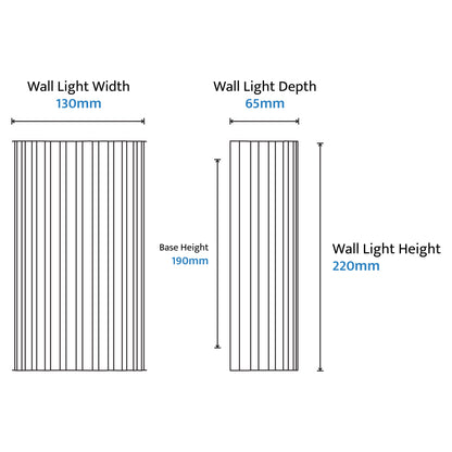 Orville Travertine Reeded Up/Down Wall Light