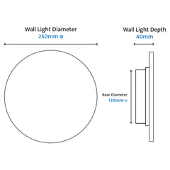 Orville Travertine Eclipse Round Wall Light
