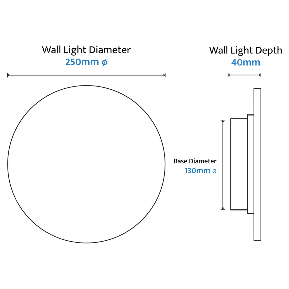 Orville Travertine Eclipse Round Wall Light