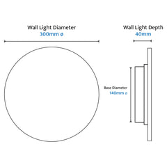 Orville Travertine Eclipse Round Wall Light