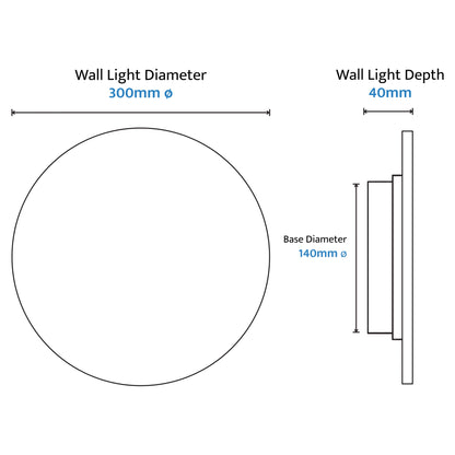Orville Travertine Eclipse Round Wall Light