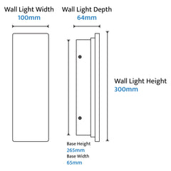 Orville Travertine Rectangular Outdoor Wall Light
