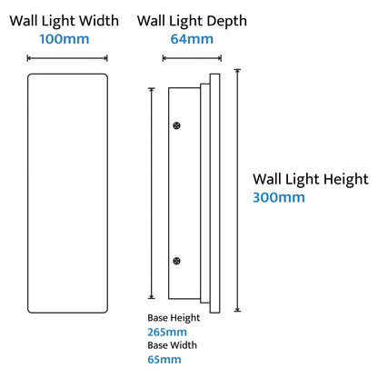 Orville Travertine Rectangular Outdoor Wall Light