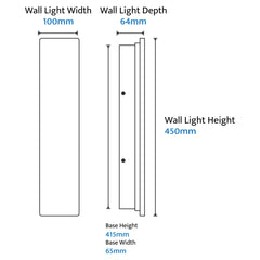 Orville Travertine Rectangular Outdoor Wall Light