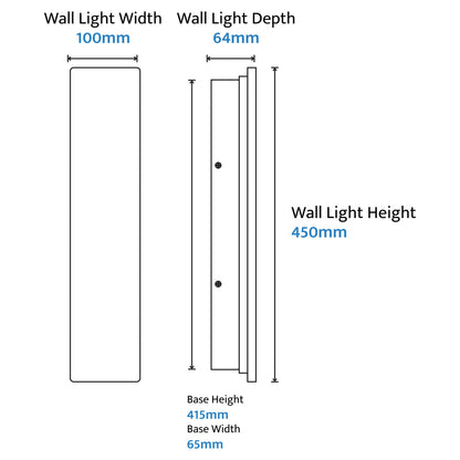 Orville Travertine Rectangular Outdoor Wall Light