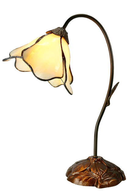 Lotus Tiffany Table Lamp Beige