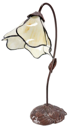 Lotus Tiffany Table Lamp Beige