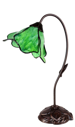 Lotus Tiffany Table Lamp Green
