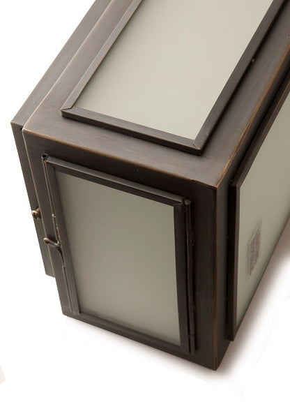 Lille Outdoor Wall Light Medium Frosted Glass