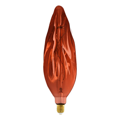 Large Copper LED Flame Globe 4w E27