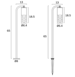 Manus 24v Spike Post Light