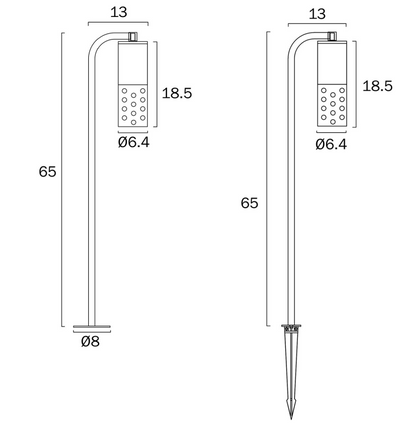 Manus 24v Spike Post Light