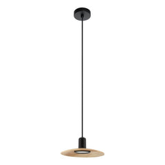 Mayazes 1LT Pendant Black & Wood