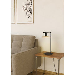 Mayazes Table Lamp Black & Wood