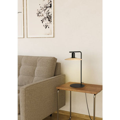 Mayazes Table Lamp Black & Wood