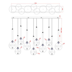 Meteor 10LT LED Bar Pendant
