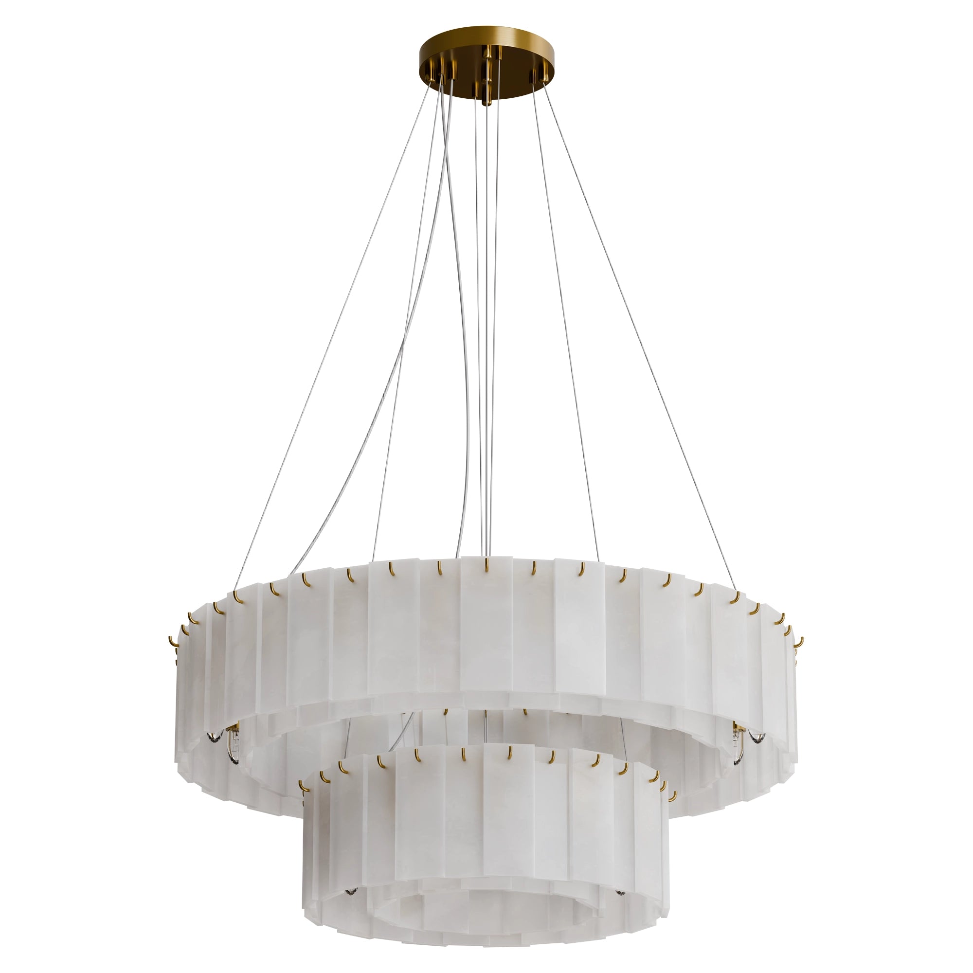 Mirage 2 Tier Alabaster Pendant