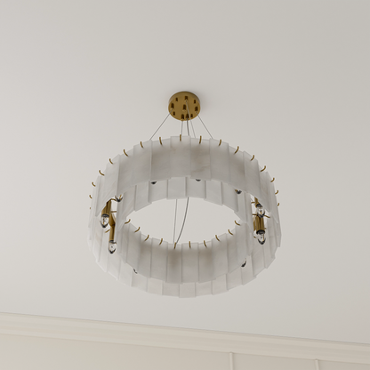 Mirage Round Alabaster Pendant