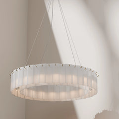 Mirage Round Alabaster Pendant