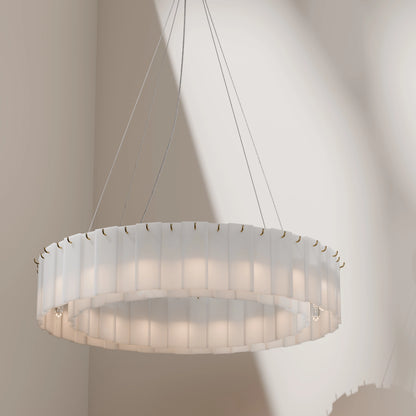 Mirage Round Alabaster Pendant