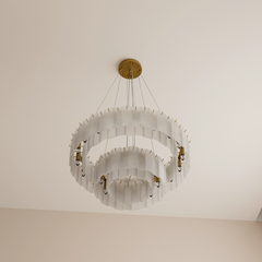 Mirage 2 Tier Alabaster Pendant