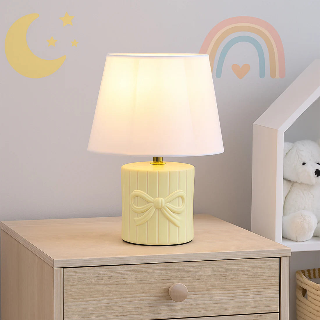 Miri Ribbon Bow Ceramic Table Lamp