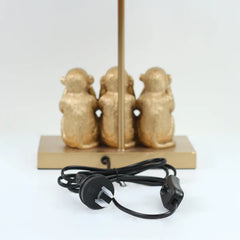 Three Monkeys Table Lamp