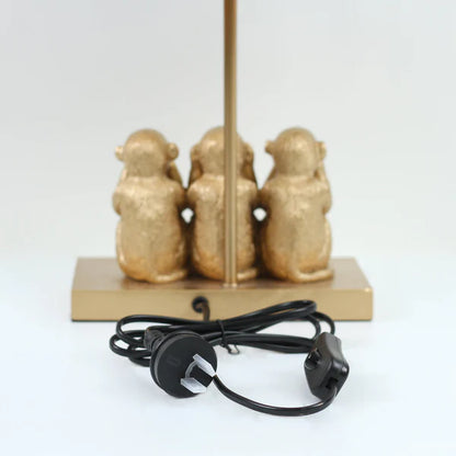 Three Monkeys Table Lamp