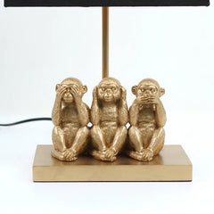 Three Monkeys Table Lamp