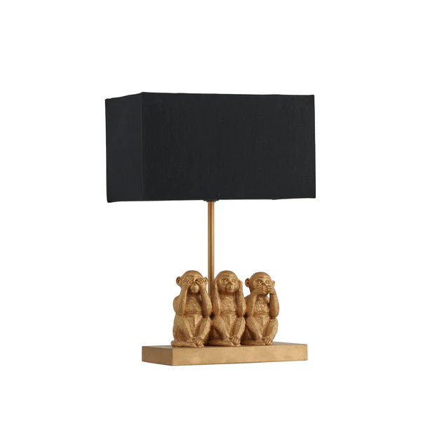 Three Monkeys Table Lamp