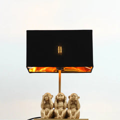 Three Monkeys Table Lamp