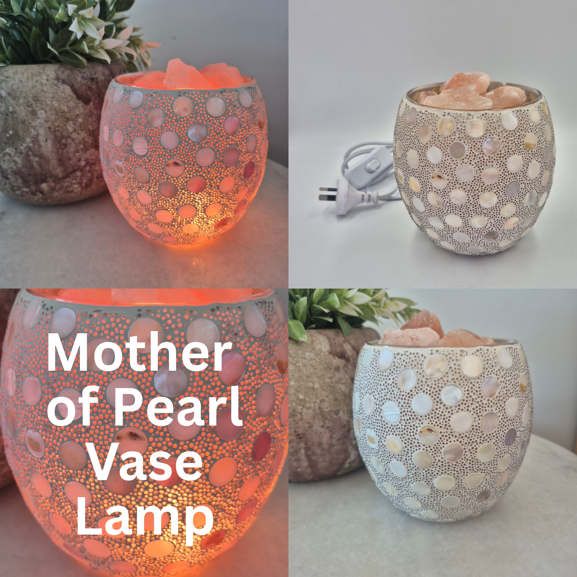 Mosaic Vase Salt Lamps