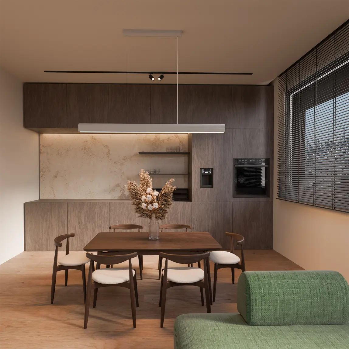Munia Fluted LED Linear Pendant