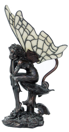 Fairy on Mushroom Art Deco Table Lamp