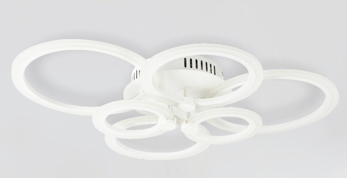 Mykonos 60w Tri-Colour LED Ceiling Light White & Remote
