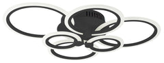 Mykonos 60w Tri-Colour LED Ceiling Light Black & Remote