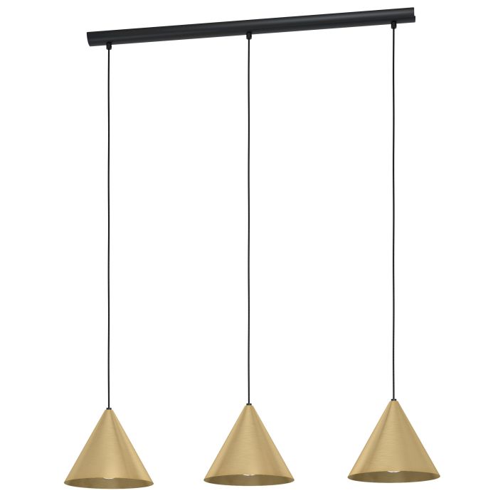 Narices 3LT Pendant Black & Gold