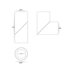 Nella 12w LED Rotatable Surface Mounted Downlight White 240v