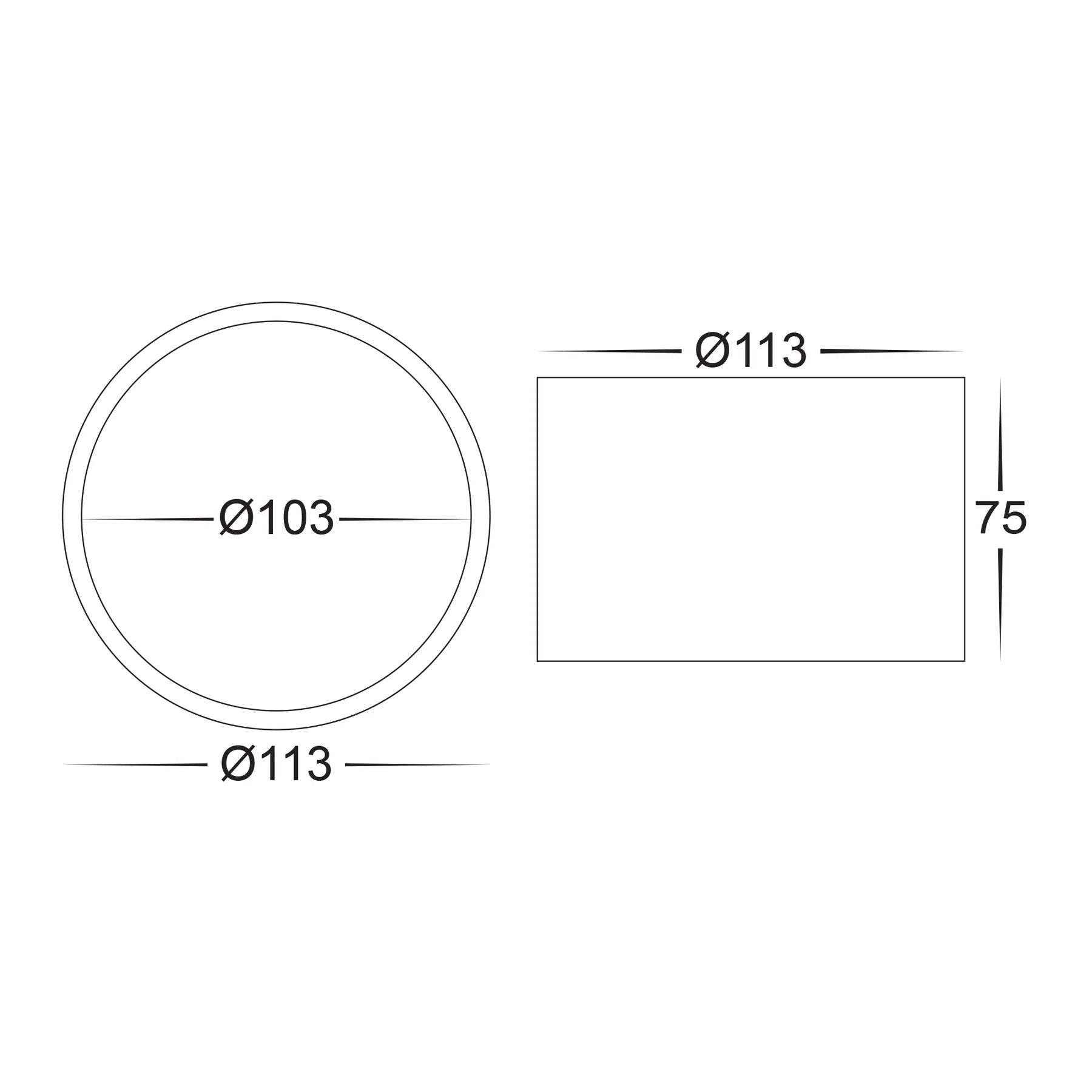 Nella 12w LED Surface Mounted Downlight White 240v