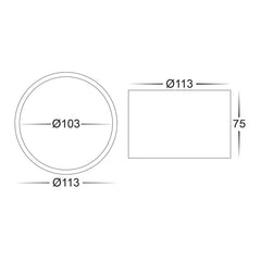Nella 12w LED Surface Mounted Downlight Black 240v