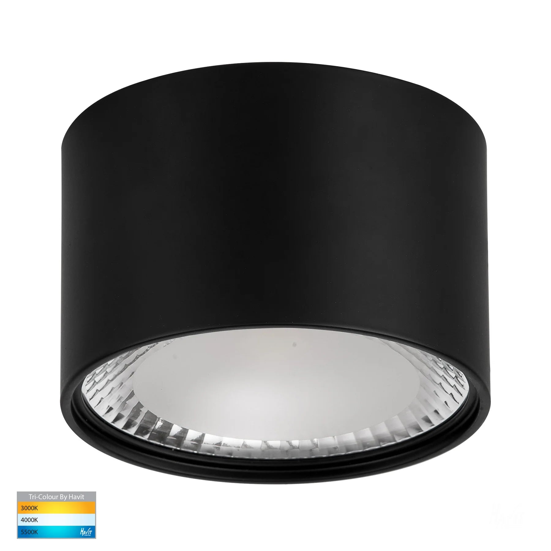 Nella 12w LED Surface Mounted Downlight Black 240v