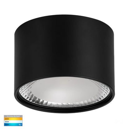 Nella 12w LED Surface Mounted Downlight Black 240v