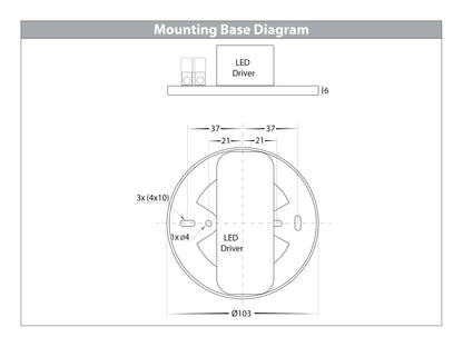 Nella 12w LED Surface Mounted Downlight White 240v