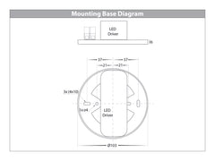 Nella 12w LED Surface Mounted Downlight Black 240v