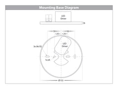 Nella 18w LED Surface Mounted Downlight Black 240v