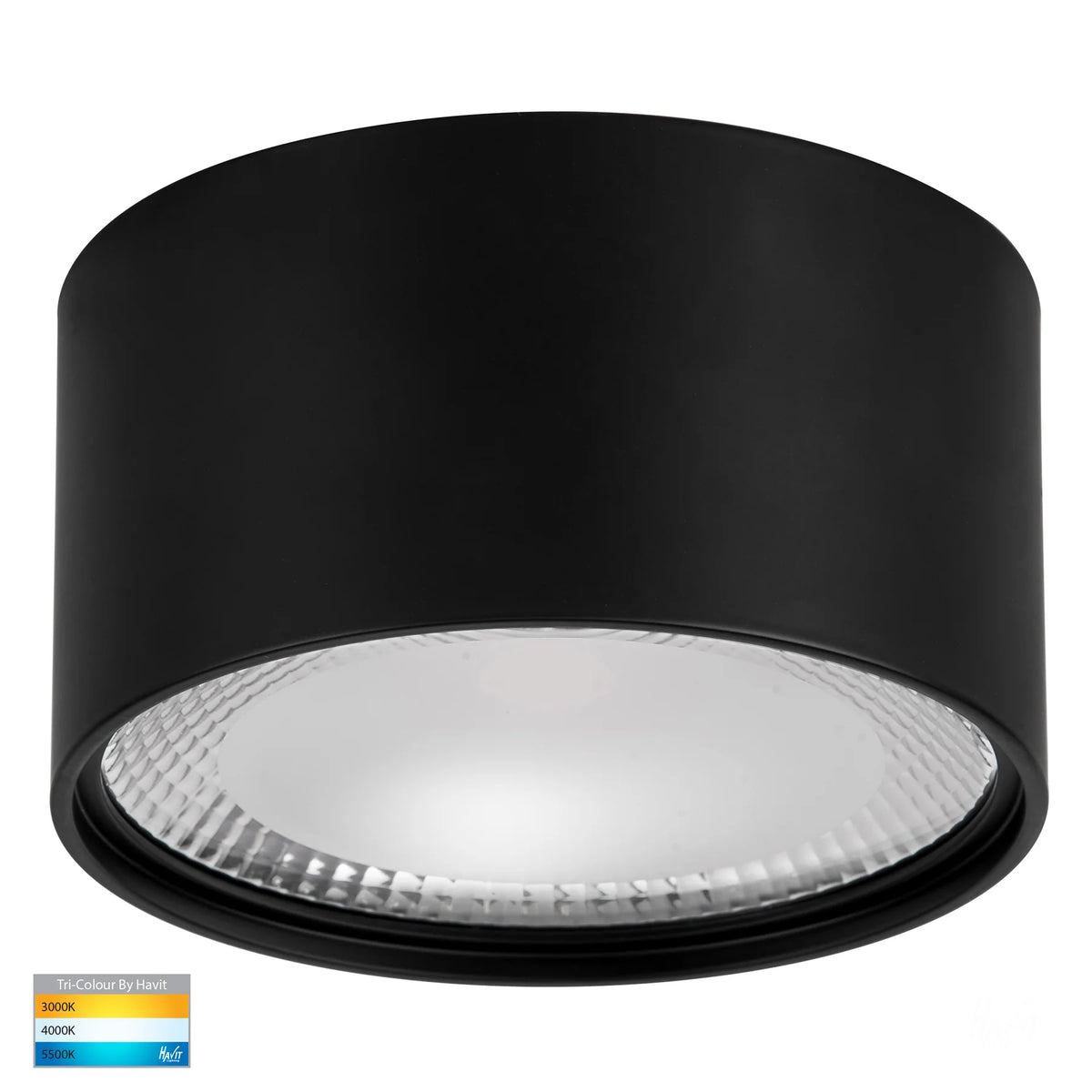 Nella 18w LED Surface Mounted Downlight Black 240v