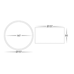 Nella 18w LED Surface Mounted Downlight White 240v