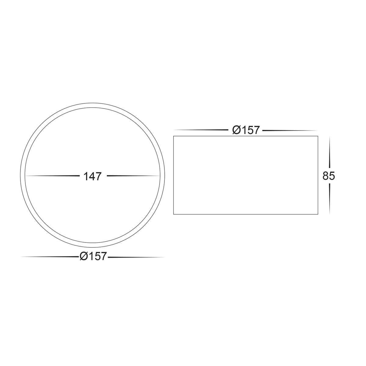 Nella 18w LED Surface Mounted Downlight White 240v
