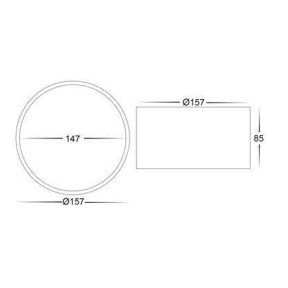 Nella 18w LED Surface Mounted Downlight White 240v